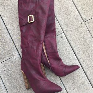 Brand new Michael Antonio burgundy boots.